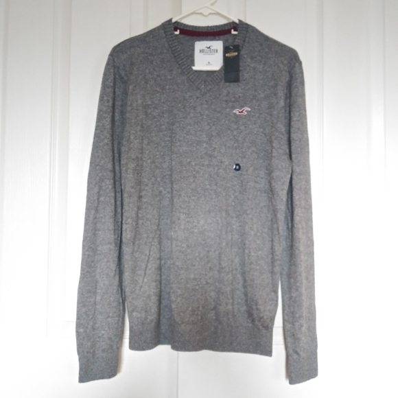 Hollister Other - Nwt Mens Hollister V Neck Gray Sweater Medium
